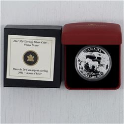 RCM Issue; 2011 $20 Winter Scene Fine Silver Coin
