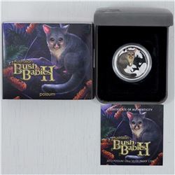 2013 Australian Bush Babies - Possum 1/2 oz Proof Silver Coin. (TAX Exempt)