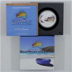 2012 Discover Australia - Goanna 1oz $1 .9999 Fine Silver Proof Coin (Tax Exempt)