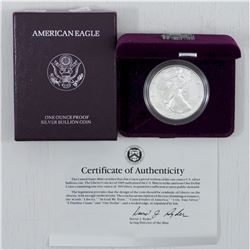 1992-S  American Eagle 1oz Fine Silver Proof Coin with Display Box and Certificate of Authenticity