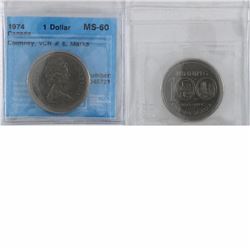 1974 Canada Dollar CCCS Certified MS-60 Double Yoke VCR #6