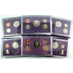 Estate Lot of 1984-1989 United States Proof Set. The dates You will receive are: 1984,1985,1986,1987