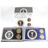Image 1 : 2009 USA $1 Presidential Uncirculated, Gold Plated and Platinum Plated Sets. Includes 4 sets, each c