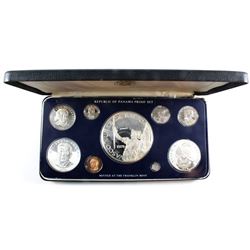 1978 Republic of Panama 75th Anniversary of Independence 9-coin Proof Set with Silver 1, 5 and 20 Ba