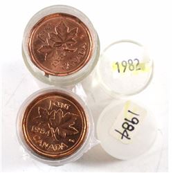 1982 & 1984 Canada 1-cent Roll of 50pcs
