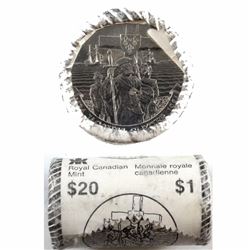 1984 Jacques Cartier Dollar Original Roll of 20pcs (tear in paper)