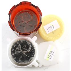 1977 and 1978 Canada Unirculated 25-cent rolls of 40pcs. 2 rolls