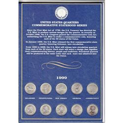 1999-2003 United States Commemorative Statehood Quarter Collectors Album with coins. You will receiv