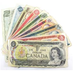 Complete Denominational Type Set of the 1970's Multicoloured Series. You will receive 9 Notes, one f