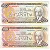 Image 1 : Complete Signature Type Set of the 1975 $100.00 Series. Lot includes two $100.00 Notes; one of each 