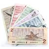 Image 1 : Nearly Complete Denominational Type Set of the Bird Series Banknotes.  You will receive 6 Notes; one