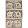 Image 1 : Complete Signature Type Set of the 1923 25c Note from the Dominion of Canada.  Lot includes 3 Notes;