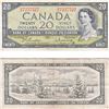 Image 1 : 1954 3 Digit RADAR $20.00 Note from the Bank of Canada; cat code BC-41b, Beattie-Rasminsky signature