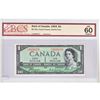 Image 1 : 1954 Devil's Face $1.00 Note from the Bank of Canada; cat code BC-29a, Coyne-Towers signatures, Pref