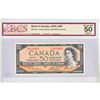 Image 1 : 1954 $50.00 Note from the Bank of Canada; cat code BC-42c, Lawson-Bouey signatures, Prefix B/H, BCS 