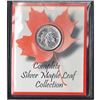 Image 1 : 1991 Issue 1oz .9999 Fine $5 Silver Maple Leaf in deluxe holder (Tax Exempt)