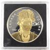 Image 1 : 2007 Gold Plated Proof Silver Dollar Commemorating Joseph Brant issued in a snap lock case. (No Tax)