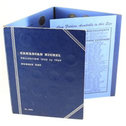 Canadian Nickel Collection 1922 to 1960 in Blue Whitman Book (only missing 1925 and 1926s). Sold as 