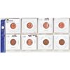 Image 1 : 8 x Errors and Varieties on Canada 1-cents.  As indicated on holders, please view picture. 8pcs