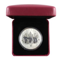 1945-2005 Double Privy Mark End of World War II Commemorative 1oz. Silver issued by the RCM.  Comes 