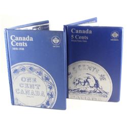 Lot of 2 x Canada Blue Book 1-cent and 5-cent. You will receive 32x small cents from 1920-1956 (miss
