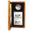 Image 1 : 2004 Canada $5 Moose Coin and Stamp Set in Original Wooden RCM Display Case.