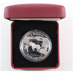 2011 Canada $20 Winter Scene Sterling Silver Coin issued by the RCM