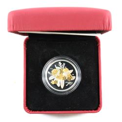 2007 Canada 50-cent Golden Forget-Me-Not Flower Sterling Silver Coin issued by the RCM. (Outer sleev