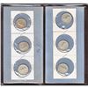 Image 7 : Estate Lot of 8x Vinyl Wallet Folders Containing 1967 Canadian Coinage: 13x 5-cent, 16x 10-cent and 