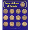 Image 2 : 13-Medallion Floral Emblems and Coat of Arms of Canada Set.