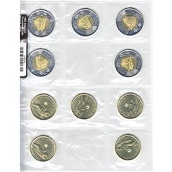 2012 $2 Circulation 5-pack - War of 1812 HMS Shannon & 5-coin Pack of 2014 $1 Lucky Loons sealed. 2 