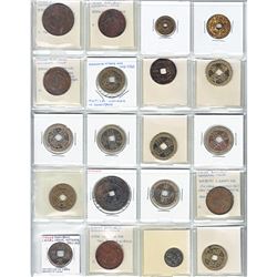 Mixed Page of 20x Chinese Cash Coins.