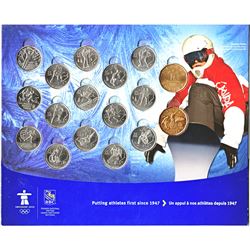 2010 Vancouver 17-coin Commemorative Olympic 25-cent and Loon Set from RBC.