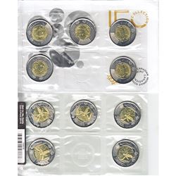 2015 $2 Sir John A. Macdonald 5-pack Set & Wait for Me Daddy $2 5-coin Pack.  Issued by the RCM. 2 s
