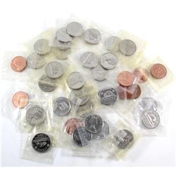 Group Lot of Canada Proof-Like 1-cent and 5-cent Sealed in Plastic. 1-cents include 1x 1962, 4x 1965