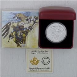 2014 Canada $20 Fine Silver Nanaboozhoo and the Thunderbird's Nest coin (TAX Exempt)
