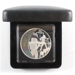 2007 Vancouver Olympic $25 Biathlon Sterling Silver Hologram coin. Coin comes Encapsulated with Disp