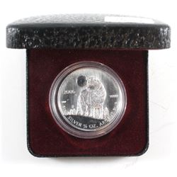 2006 Wolf 1/2 ounce .9999 Fine Silver Dollar (TAX Exempt)