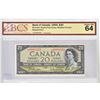 Image 1 : 1954 Replacement $20.00 Note from the Bank of Canada; cat code BC-41bA, Beattie-Rasminsky signatures