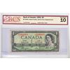 Image 1 : 1954 Replacement Devil's Face $1.00 Note from the Bank of Canada; cat code BC-29aA, Coyne-Towers sig