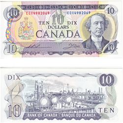 1971 Replacement $10.00 Note from the Bank of Canada; cat code BC-49eA, Thiessen-Crow signatures, Pr