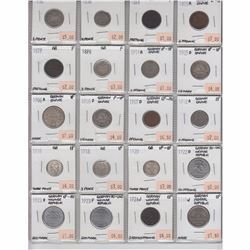 Mixed page of 20 x German Empire/Weimar Republic coins- oldest date 1836