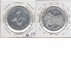 Low Mintage of 200!!! 1971 Jasper Alberta Trade Dollar .999 Fine Silver coin. (Tax Exempt)