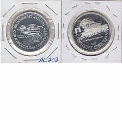 Low Mintage of 100!!!! 1982 Wainright Alberta Trade Dollar .999 Fine  Silver coin. (Tax Exempt)