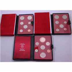 1971,1972, and 1973 Canada Specimen Double Dollar Sets. Please Note some of the coins are lightly to