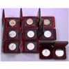 Image 1 : Complete set of Canada Specimen Commemorative Silver Dollars 1971-1980 in original Display Box. some