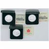 Image 1 : 1998, 1999, and 2000 Canada Commemorative Silver Dollars in original Display Box. Sold as is, no ret
