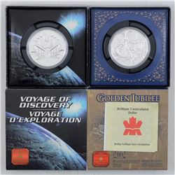 2000 and 2002 Canada Brilliant Uncirculated Silver Dollar (2000 has no COA). Sold as is, no returns.