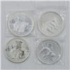 Image 1 : Lot of 4x 2011 Great Grizzly 1oz .9999 Fine Silver Maple Leaf coin. (Tax Exempt)