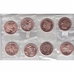 Lot of 8 x Zombie Apocalypse (Zombucks) Pure Copper 1oz. .999 Fine Copper round (Tax Exempt)